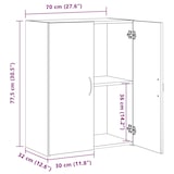 thumbnail of vidaXL Büroschrank mit Regal Altholz 60 x 32 x 77.5 Holzwerkstoff