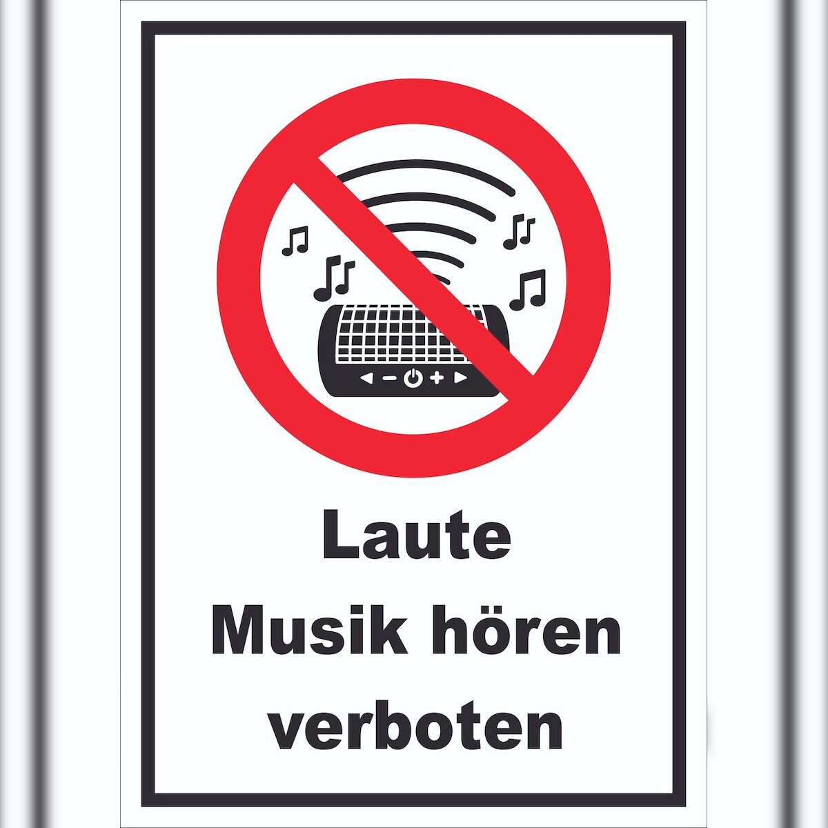 HB-Druck Schild Laute Musik verboten A2 (420x594mm)