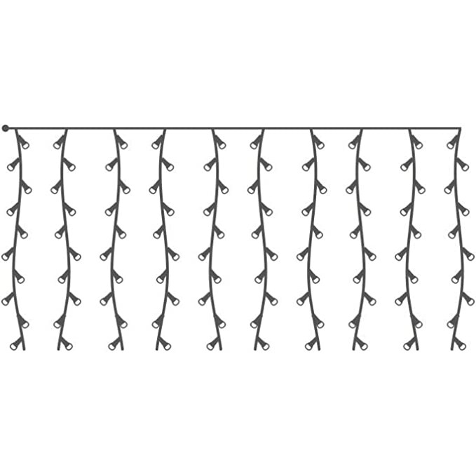 Cortina Icicle Easy-Connect 2X0,5M 12 Fitas Branco Quente 30V (Interior-Exterior) Edm Total 0,72W