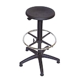 thumbnail of PROREGAL Hocker Louisville | Sitzhöhe 54-80cm | Ø 63cm | Tragfähigkeit 110kg | Polyurethane-Sitz | Kunststoff-Fußkreuz mit Gleiter | Schwarz