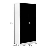 thumbnail of PROREGAL Stahlschrank BEE mit 6 lackierten Fachböden | HxBxT 195x92x60cm | Weiß-Schwarz | Werkstattschrank Werkzeugschrank Aktenschrank
