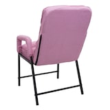 thumbnail of Silla de comedor HWC-K40, silla tapizada, 160kg respaldo cargable regulable metal ~ tela/textil rosa