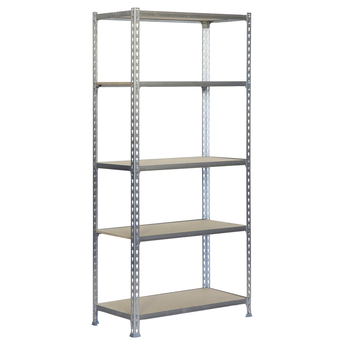 SimonRack Schwerlastregal 1800x900x300 mm, 5 Ebenen, Holzböden, 150 kg Tragkraft pro Ebene, Verzinkt - Maderclick