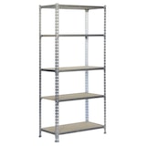 thumbnail of SimonRack Schwerlastregal 1800x900x300 mm, 5 Ebenen, Holzböden, 150 kg Tragkraft pro Ebene, Verzinkt - Maderclick
