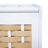 thumbnail of Décoshop26 - Panier à linge bac trieur de linge en bois massif maille 61x51x35cm blanc 04_0003751