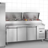 thumbnail of GastroHero Belegstation ECO 3000 8x GN 1/3 Saladette Kühltisch 417 Liter Edelstahl Umluftkühlung R290 1795 mm