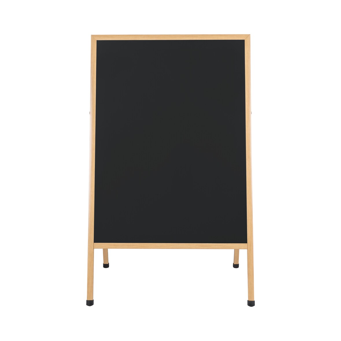 Bi-Office Quadro de Giz A-Frame Transitional - 600 x 900 mm - Superfície Não Magnética, Moldura de MDF Carvalho