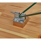 thumbnail of METRO PROFESSIONAL Juego de mesa y bancos de 3 piezas, madera de pino/acero, 1 mesa, 2 bancos, marrón/verde natural