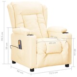 thumbnail of vidaXL Massagesessel Creme Kunstleder