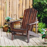thumbnail of Silla Adirondack de madera silla de jardín con reposabrazos y respaldo alto para terraza balcón exterior 72x95x93 cm marrón