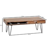 thumbnail of Wohnling Couchtisch 60 x 110 x 40  cm Sheesham Braun