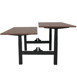 thumbnail of Elektrisch verstelbaar duo bureau - 180x80 cm - Two dual motor - Zwart / Donker eiken