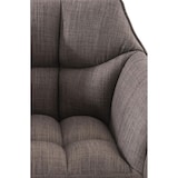 thumbnail of Banco de bar Damaso com revestimento em tecido cinza/branco