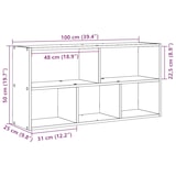 thumbnail of vidaXL Wandregal Altholz-Optik 100x25x50 cm Holzwerkstoff
