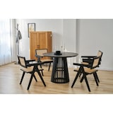 thumbnail of SIT Möbel Esstisch Ø 100 cm | klar lackiert | rund | Hevea & Holz-Furnier | schwarz | B 100 x T 100 cm H 77 cm | 07107-91 | Serie TISCH