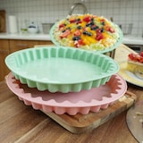 thumbnail of Backform Silikon mintgrün 26,5cm Kuchenform Tarteform Quicheform rund