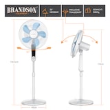 thumbnail of Brandson Standventilator Silent mit Fernbedienung und Display, mobiler Lüfter, Oszillation 80°, 60 Watt, Ventilator leise, Höhe verstellbar