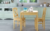 thumbnail of Schöne Sitzgruppe mit Tisch und 2 Stühle Kiefer natur Massivholz 90.70-50 B -Set 20