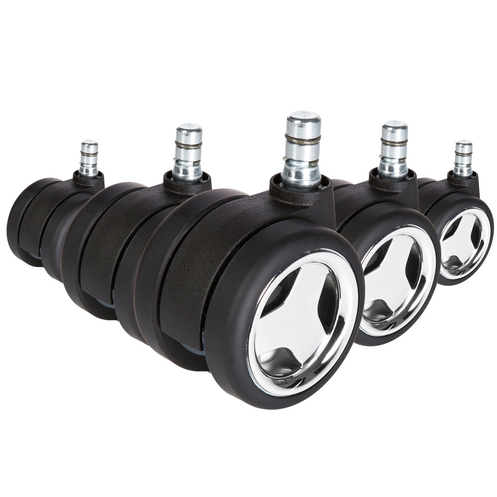 5 x ruedas para suelos duros ROLO GAME 11 mm / 60 mm no-noise hjh OFFICE