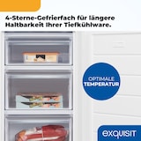 thumbnail of Exquisit Gefrierschrank, 4-Sterne-Gefrieren, 85 Liter, klein, kompakt, Tiefkühlschrank, Wechselbarer Türanschlag, GS581-040C weiss