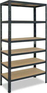 thumbnail of shelfplaza HOME 200x40x50 cm Schwerlastregal in anthrazit mit 6 Böden und 145 kg Traglast pro Boden