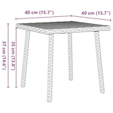 thumbnail of vidaXL Garten-Couchtisch Rechteckig Schwarz 40x40x37 cm Poly Rattan