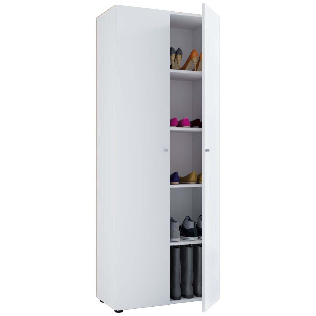 Vandoll Schuhschrank 2 Türen weiß.