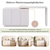 thumbnail of Drehbarer L-förmiger Schreibtisch 110x60x75 mit Stauraum und höhenverstellbaren Einlegeböden in Weiß für Büro und Arbeitszimmer