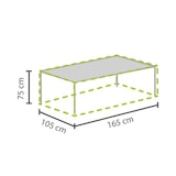 thumbnail of Schutzhülle für Tische bis zu 160 cm, Grau, rechteckig, 165 cm x 105 cm x 75 cm