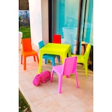 thumbnail of garbar JULIETA Set 4+1 Infantil Silla-Mesa Interior, Exterior Azul Cielo/Rosa/Rojo/Naranja/Verde Lima