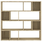 thumbnail of Décoshop26 - Bücherregal mit Stauraum 105 x 24 x 102 cm Holzwerkstoff Eichenfarbe DEC030704