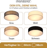 thumbnail of Monzana Deckenlampe Taupe 38cm 2-flammig E27 Deckenleuchte Wohnzimmer Schlafzimmer Stoffdeckenlampe