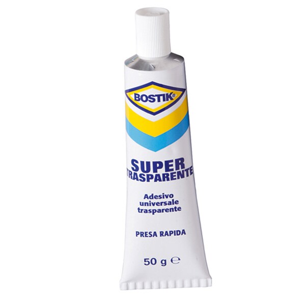 Bostik, Adesivo Supertrasparente, universale, 50 gr, trasparente
