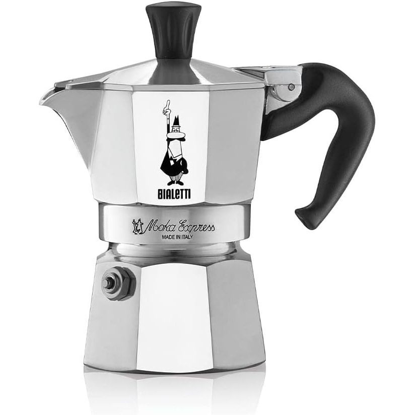 Bialetti Cafetière Moka express en aluminium, argent, Capacité 4 tasses