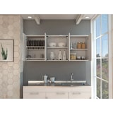 thumbnail of TUHOME Mueble de Pared Cocina con Cristal 150, con multiples puertas - Blanco