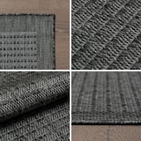 thumbnail of Balkonteppich Einfarbig Wetterfest Waschbar Strapazierfähig Terrasse Garten Rund Schwarz 160x160 cm – ORIANA von Kadima Design