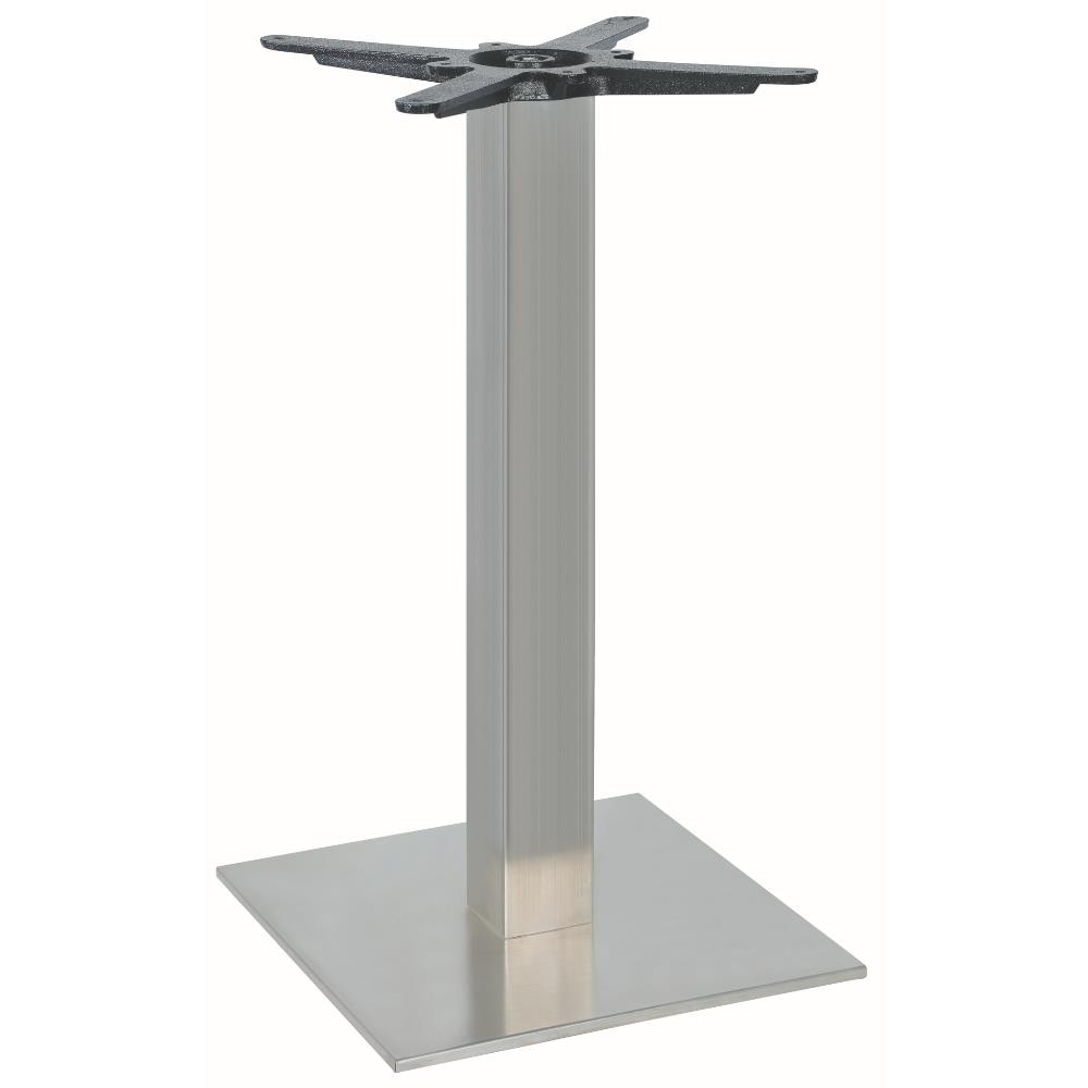 Gastro Tischgestell aus Edelstahl Premium | Breite Bodenplatte 50 x 50 cm