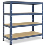 thumbnail of shelfplaza HOME 100x23x40 cm Schwerlastregal in blau mit 4 Böden und 175 kg Traglast pro Boden