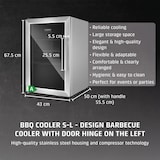 thumbnail of caso design - Frigorifero da esterni BBQ Cooler S-L - acciaio