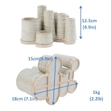 thumbnail of Jinfa 1er-Set Blumenvasen auf festem Sockel | Dekorativer Tafelaufsatz aus Keramik | Antik-weiß