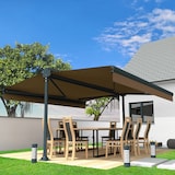 thumbnail of Store double pente Bayamo 5,37x2x3,00 M (Motorisé à  Télécommande - Gris Anthracite - Taupe) Intersun