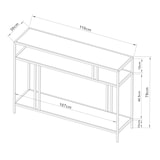 thumbnail of Helloshop26 - Mesa de consola em metal 78 x 110 x 30 cm preta 03_0008582