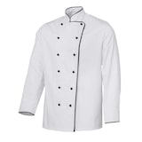 thumbnail of grevotex Kochjacke Bäckerjacke weiß mit schwarzem Paspel, Größe 52
