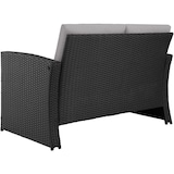 thumbnail of tectake Set de muebles de exterior JESOLO, rattan sintético resistente uva, acero revestido, 90x50.5x36 cm, negro/gris