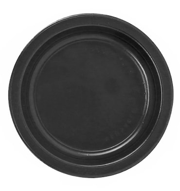 MONOUSO - Prato Plastico PS Reutilizável Raso Preto Ø220mm (300 Uds)