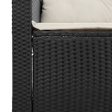 thumbnail of vidaXL Gartensofa mit Kissen 3-Sitzer Schwarz Poly Rattan