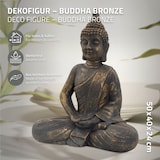 thumbnail of ECD Germany Buddha Figur 50 cm Bronze Polyresin Wetterfest Sitzend Feng Shui Statue Dekofigur Gartenfigur Innen Außen