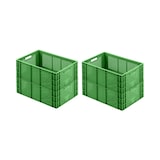 thumbnail of PROREGAL 4x Eurobehälter Obst- und Gemüsekasten | HxBxT 22x40x60cm | 43 Liter | Grün | Obst-Gemüsekiste, Obstkorb, Transportbox