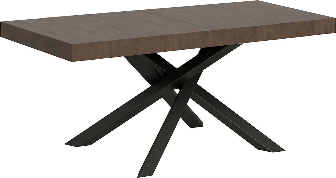 Ausziehtisch 140/400x90 cm Volantis Premium Walnuss Beine anthrazit