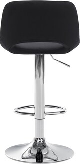 thumbnail of DELUKE® Barhocker JAKSON - Schwarz, Samt, Chrom | Barhocker mit Lehne Barstuhl Tresenhocker Tresenstuhl Kneipenhocker Kneipenstuhl